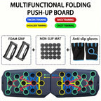 Push-Up Board Set Portable Multifunctional Push-Up Bar Foldable Fitness Equipment for Chest Abdomen Arms/Back Training